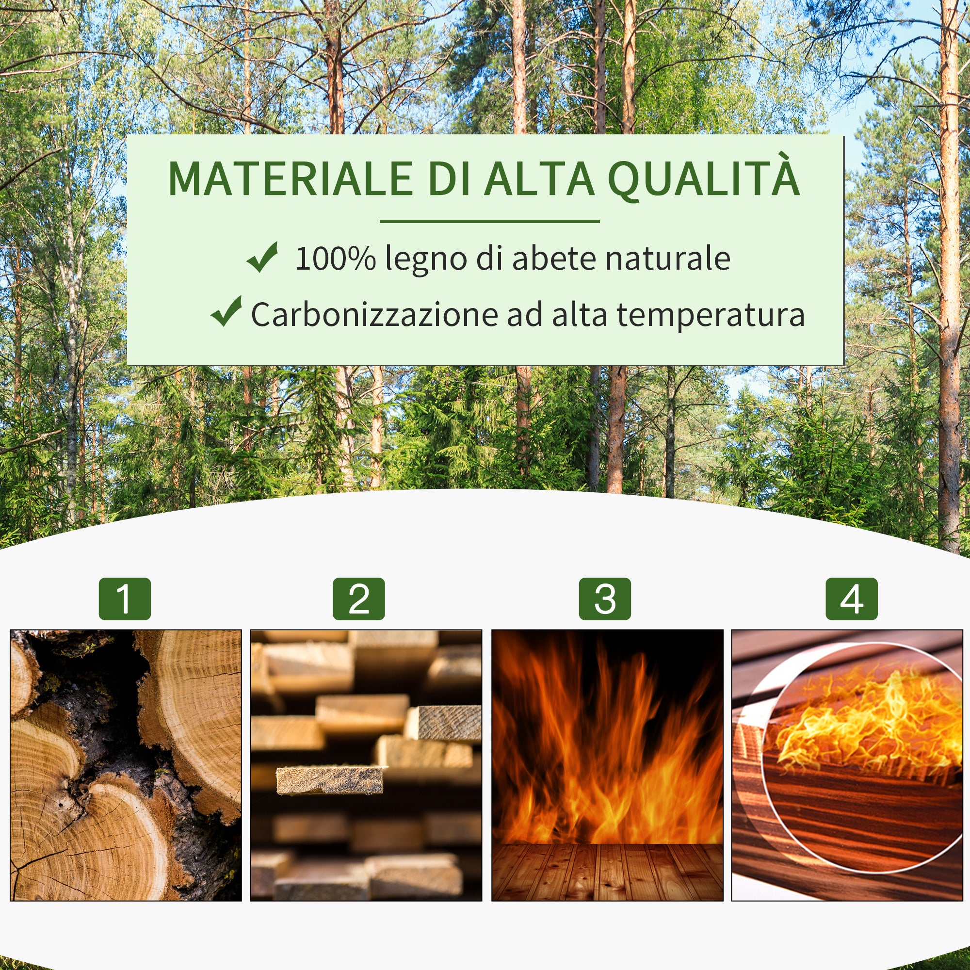 3-Tier Fir Wood Outdoor Plant Stand, Indoor and Outdoor Plant Holder, Balcony Planter, 80x40x148cm