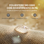 Outsunny 3x3m Polyester Pergola Gazebo Cover with Pockets and Straps, 488x122cm, Khaki