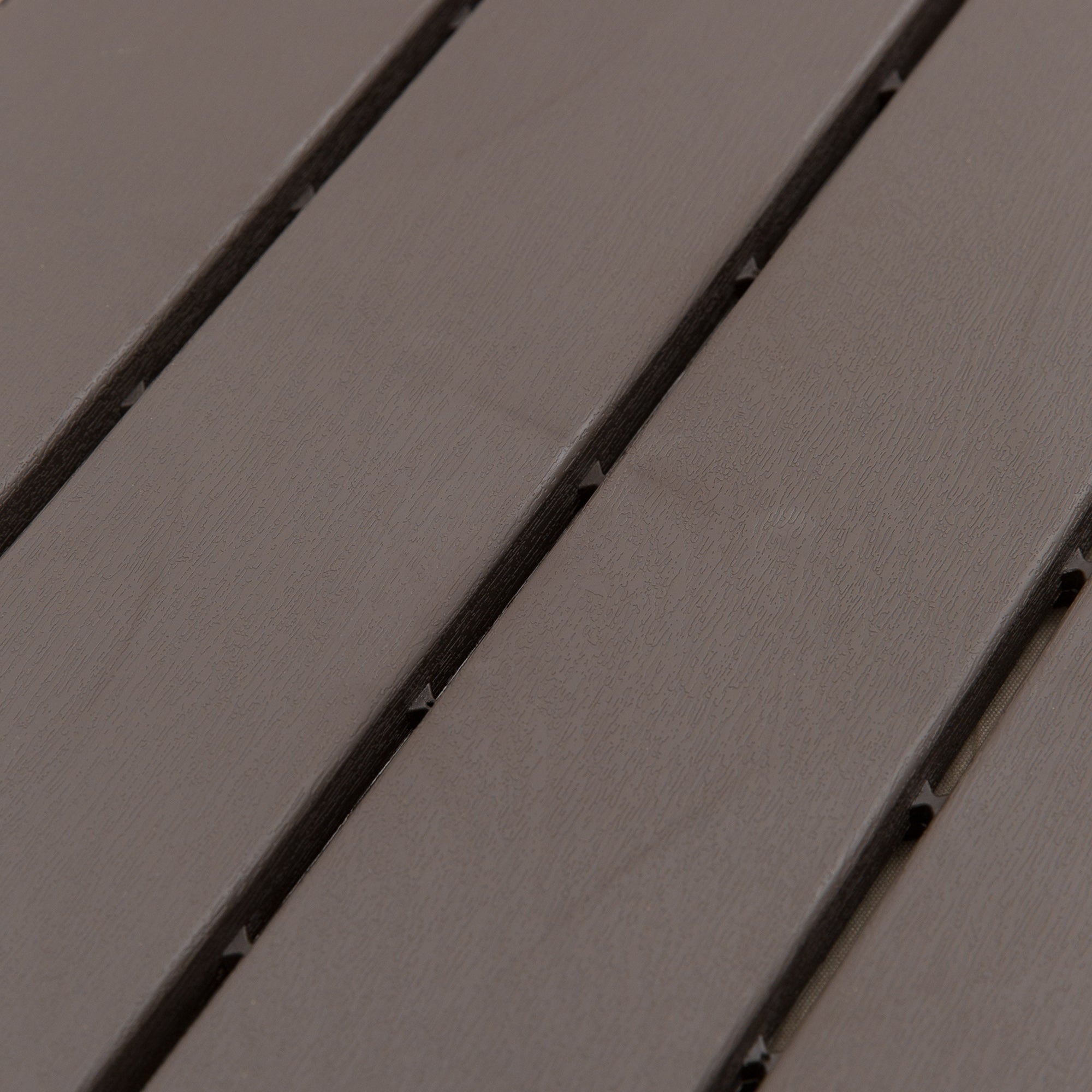 Outsunny Set of 9 Interlocking Terrace Tiles, Non-Slip PP Floor Tiles (30x30x2cm), Area: 0.81 m², Brown