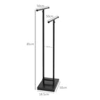 Freestanding Towel Holder for Bathroom with 2 Metal Bars, 50x18. 5x85cm, Black