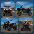 Kids Electric Quad Bike ATV with 6V Rechargeable Battery, LED Headlights and Music, Ages 3-6 Years, Black