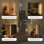 HOMCOM 150cm High LED Floor Lamp with Adjustable Color Temperature and Remote Control, Silver