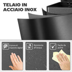 20L 3-Section Rubbish Bin with Silent Closure, Stainless Steel and PP, 61.9 x 36.6 x 56.7 cm, Black
