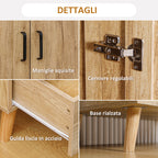 2-Door Wardrobe with 2 Drawers and Hanging Rail, 80x54x180 cm, Wood