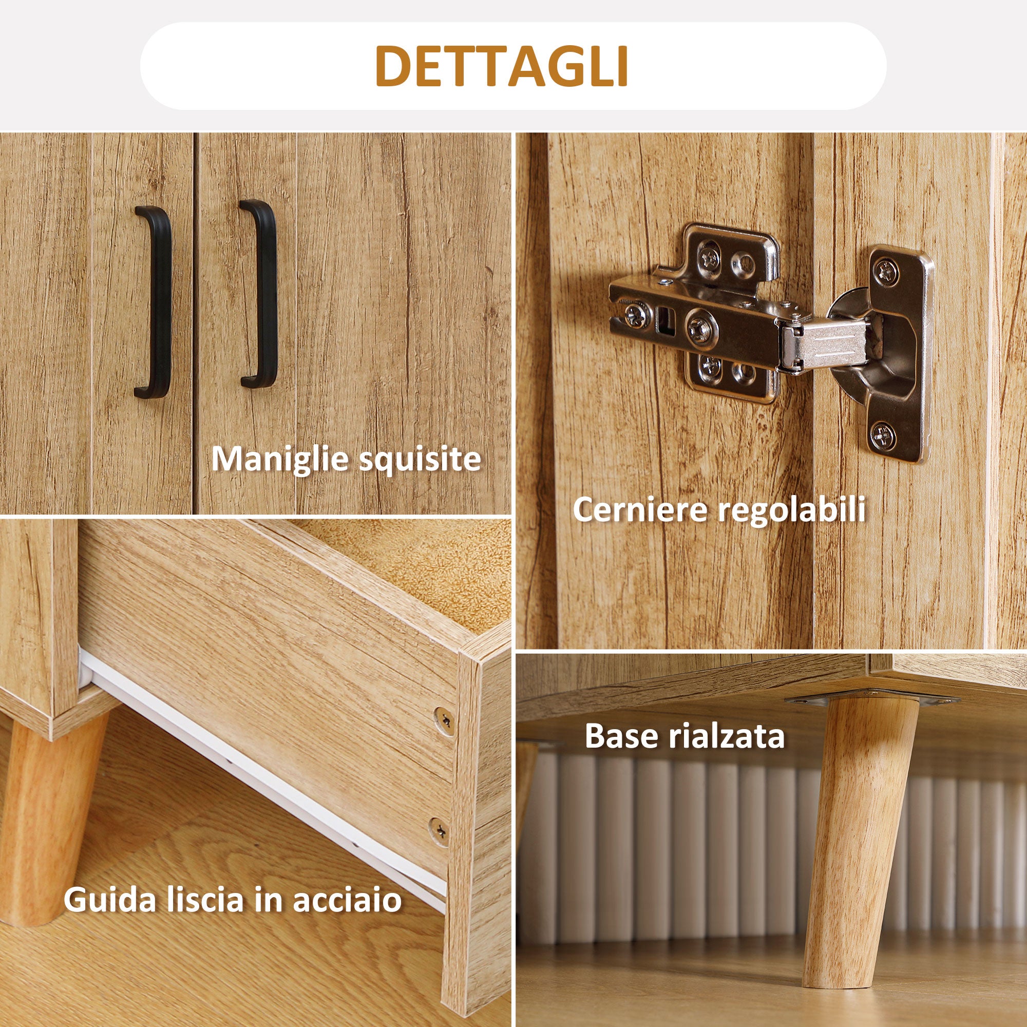 2-Door Wardrobe with 2 Drawers and Hanging Rail, 80x54x180 cm, Wood