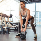 8kg Kettlebell for Sports and Fitness with Flat Base and Handle, Kettlebell Weights for Home Gym Training, 22x17x24 cm, Black