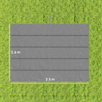 Outsunny Replacement Canopy for 4x3m Gazebo with 10 Drainage Holes, Light Grey