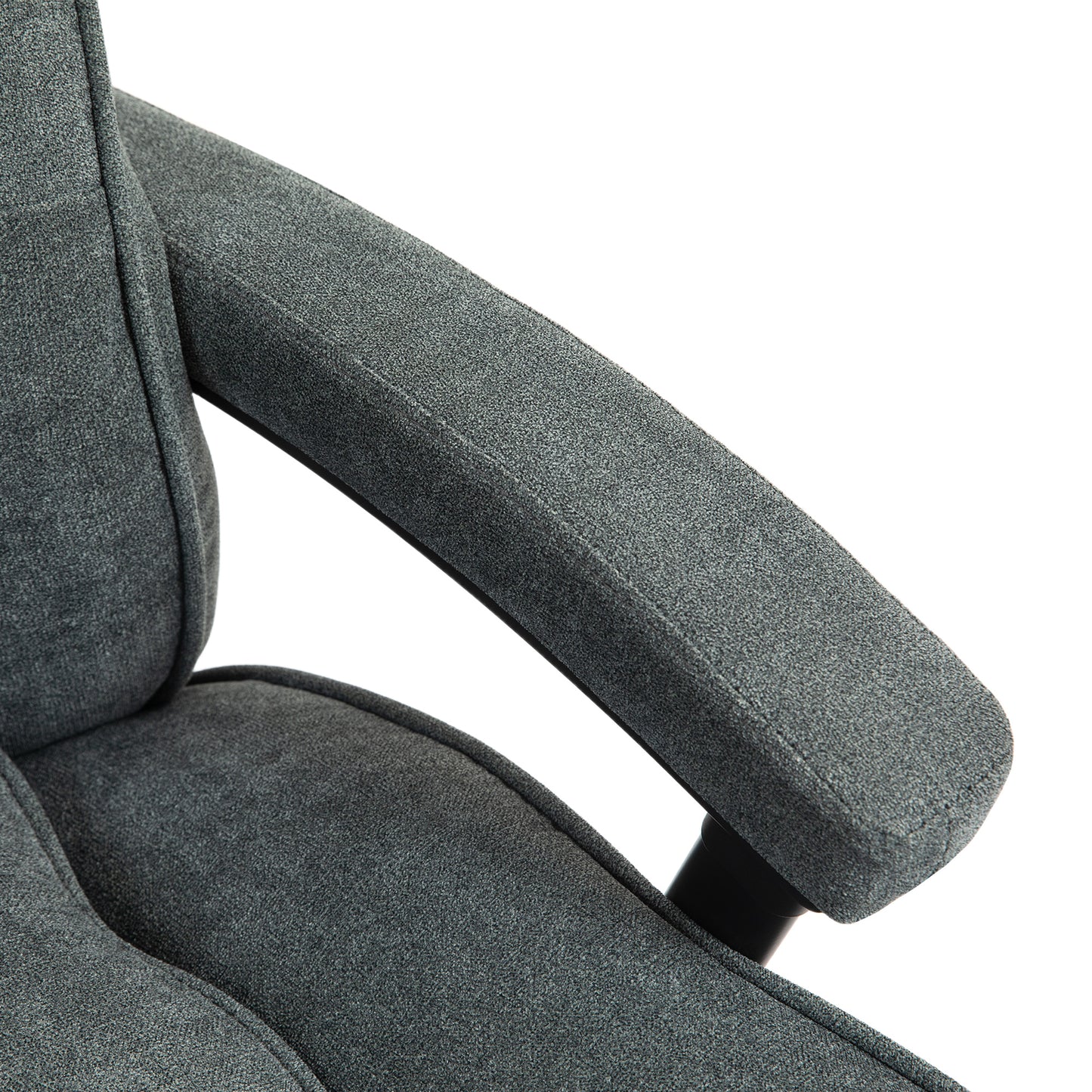 HOMCOM Reinforced Office Chair Capacity 200kg, Swivel and Inclinable in Velvet Fabric, Gray