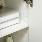 Modern Wooden Sideboard with 3 Drawers and 2 Cabinets on 2 Levels, 90x32x80 cm, White