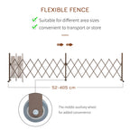 Outsunny extensible fence self-supporting steel and aluminum, width 52-405 cm, dark brown - Borgè