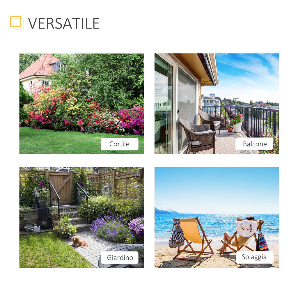 Folding Sun Lounger in Synthetic Rattan with Removable Headrest for Garden, Terrace and Outdoors, 198x68x50cm