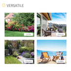 Folding Sun Lounger in Synthetic Rattan with Removable Headrest for Garden, Terrace and Outdoors, 198x68x50cm