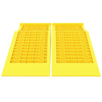 2-Pack 3-Ton Plastic Car Loading Ramps with Non-Slip Surface, Yellow