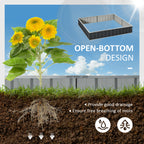 Outsunny raised flowerbed, modular galvanized steel without a bottom, 258x90x30 cm, dark gray - Borgè