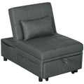 4-in-1 Reclining Single Sofa Bed, Grey