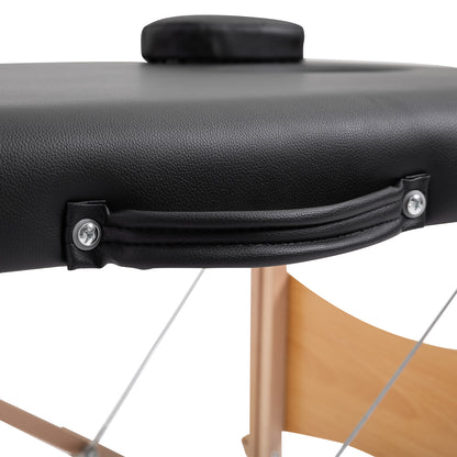 Portable and Adjustable Massage Table with Removable Cushion and Bag, 186x60x58-81 cm, Black