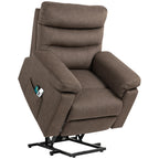 Lift Reclining Massage Chair with Heat and Dual Motors, Dark Brown