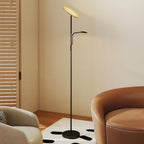 Floor Lamp with 2 Light Points Adjustable to 4 Levels, Temperature 2700K-6500K and Remote Control, Black