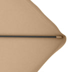 Outsunny Cantilever Umbrella with Double Roof, Crank Opening and Cross Base, 2.5x2.5m, Khaki