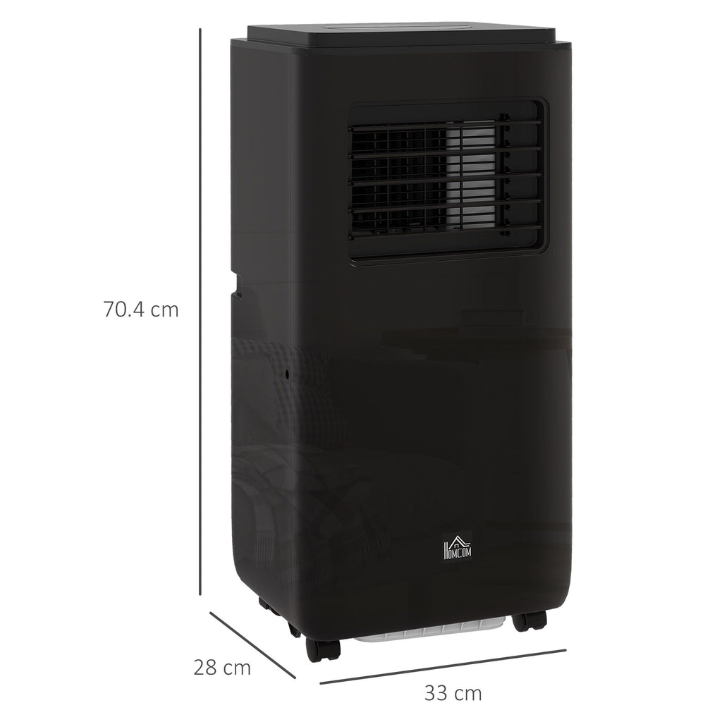 HOMCOM Portable Air Conditioner 950W with 5 Modes and 3 Speeds, in ABS Plastic and Steel, 33x28x70.4 cm, Black - Borgè