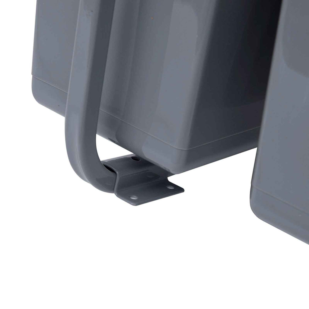 HOMCOM 40L Pull-Out Waste Bin with 3 Recycling Bins, 48 x 34.2 x 41.8 cm, Grey