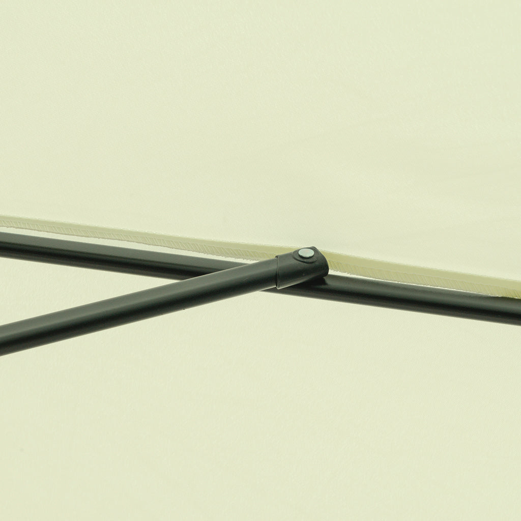 Garden and Terrace Umbrella Ø2.7x2.5 m Round with Tilting Head and UV 50+ Resistant, Beige