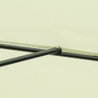 Garden and Terrace Umbrella Ø2.7x2.5 m Round with Tilting Head and UV 50+ Resistant, Beige