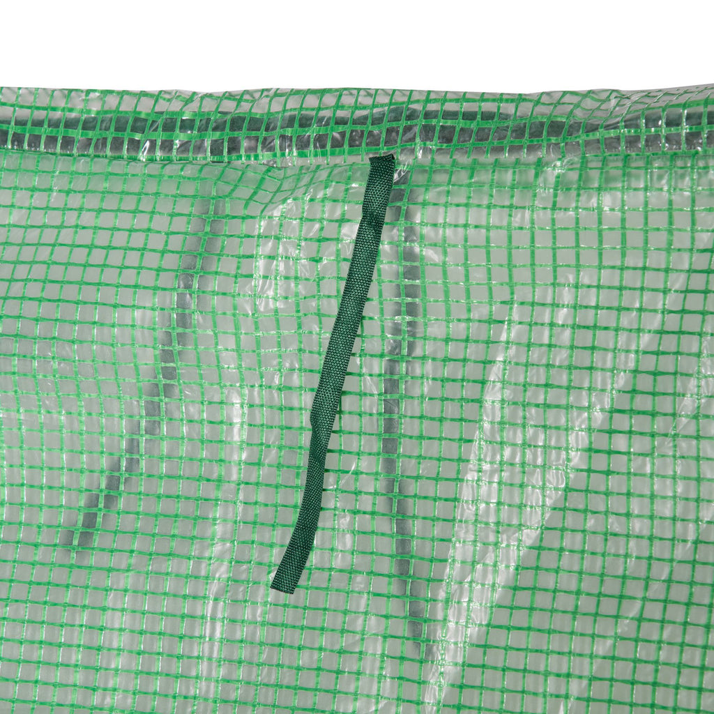 Outsunny Greenhouse for Vegetables and Vegetables with 2 PE and PVC Covers, Steel Structure - Green 180x90x90cm