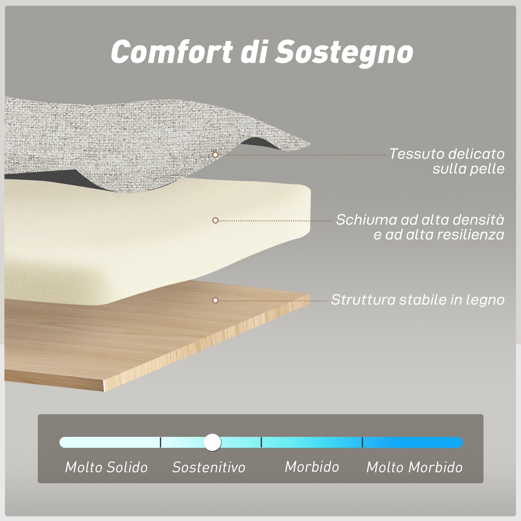 2-Seater Sofa Bed with 2 Fabric Cushions, Light Brown