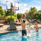 SPORTNOW Portable Outdoor Basketball Hoop, Adjustable 2.45-3.05m, Shatterproof Backboard, Hand Crank Adjustment