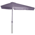 Outsunny 2.5x2.3m Semicircular Wall-Mounted Umbrella with Crank Opening, Metal and Polyester, Grey