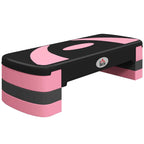 HOMCOM 3-Height Adjustable Aerobic Stepper, Plastic, 80x31x10/15/20 cm, Pink