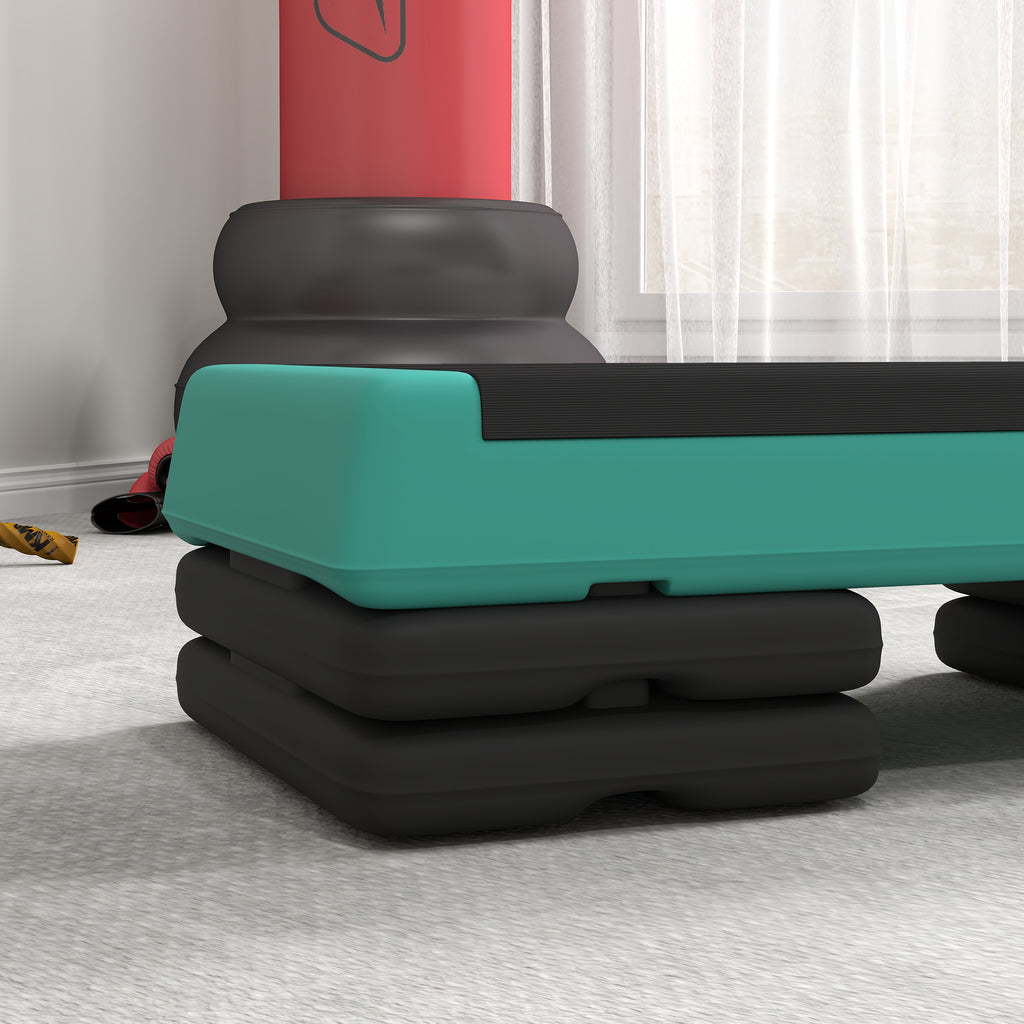SPORTNOW Fitness Stepper Adjustable to 10.5/15.5/20.5 cm with Non-Slip Surface and 250 kg Capacity, Green
