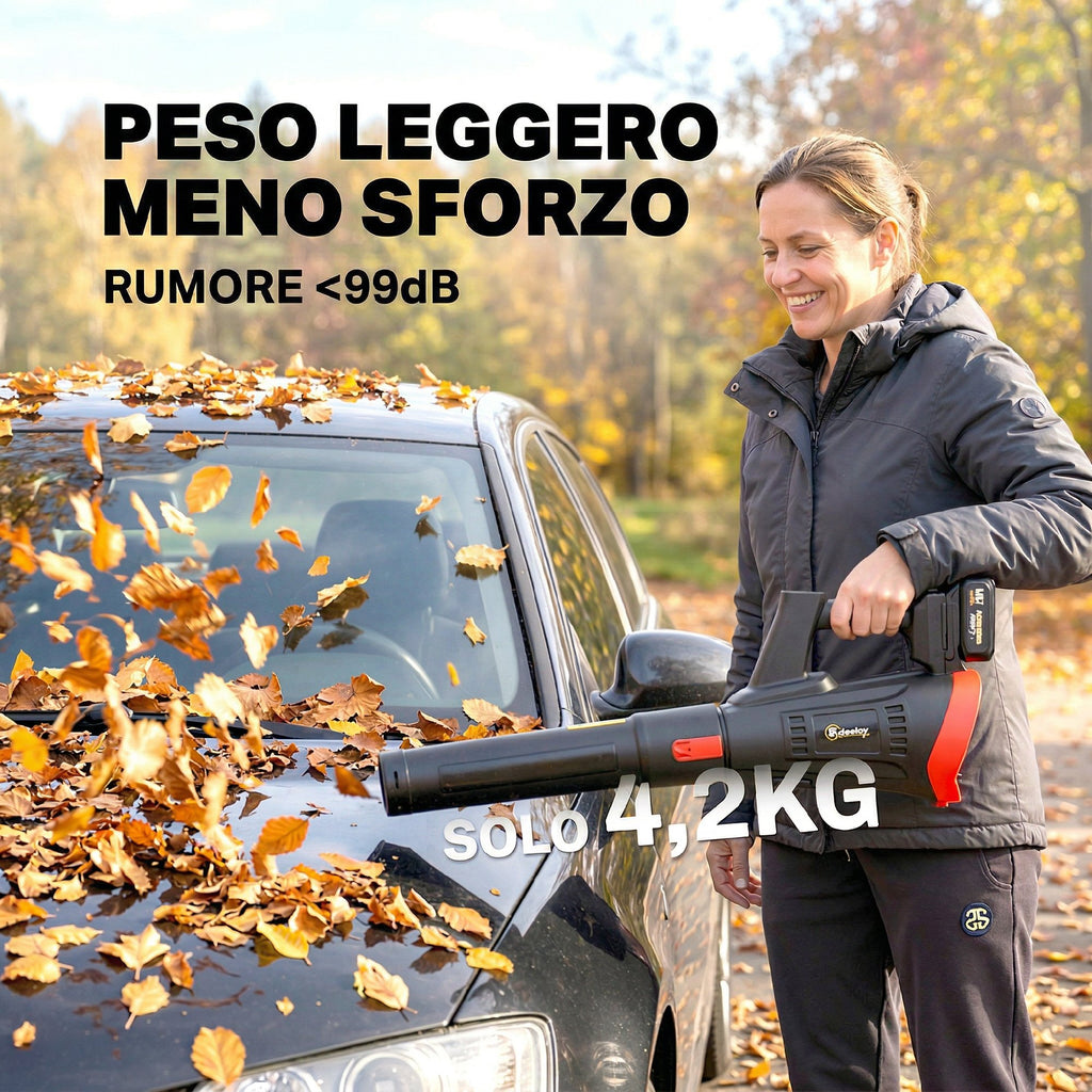 Outsunny 18V Cordless Leaf Blower, 600W Brushless Motor, 3 Speed Levels, Turbo Boost, Battery Charger, Lightweight