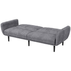 Homcom Sofa bed 3 seats with reclining backrest at 3 levels in fabric, 208x84x82cm, gray - Borgè