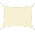 4x6m Rectangular Shade Sail, Breathable Anti-UV Polyester Outdoor Awning, Cream White - Borge' Group Limited