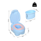Baby Potty 6 Months-48 Months Non-Slip Hippo Blue (40x30x23cm)