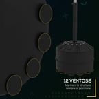 SportNow Punching Ball with swivel bar for adults and adjustable height 1.6-2m, black - Borgè