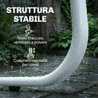 Outsunny 4-Piece Garden Set with Sofa, Armchairs, and Coffee Table, Khaki and White