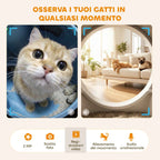 PawHut Self-Cleaning Litter Box with HD Camera, 7L Container and Sensors, in PP and ABS, 58.1x47.5x53 cm, White and Grey
