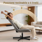 HOMCOM 4-Level Velvet Recliner Chair with Independent Footrest, 66x80x93-104 cm, Grey