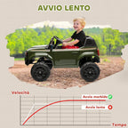 Toyota Land Cruiser 12V Electric Ride-On Toy Car with Remote Control, Ages 3-8, Green
