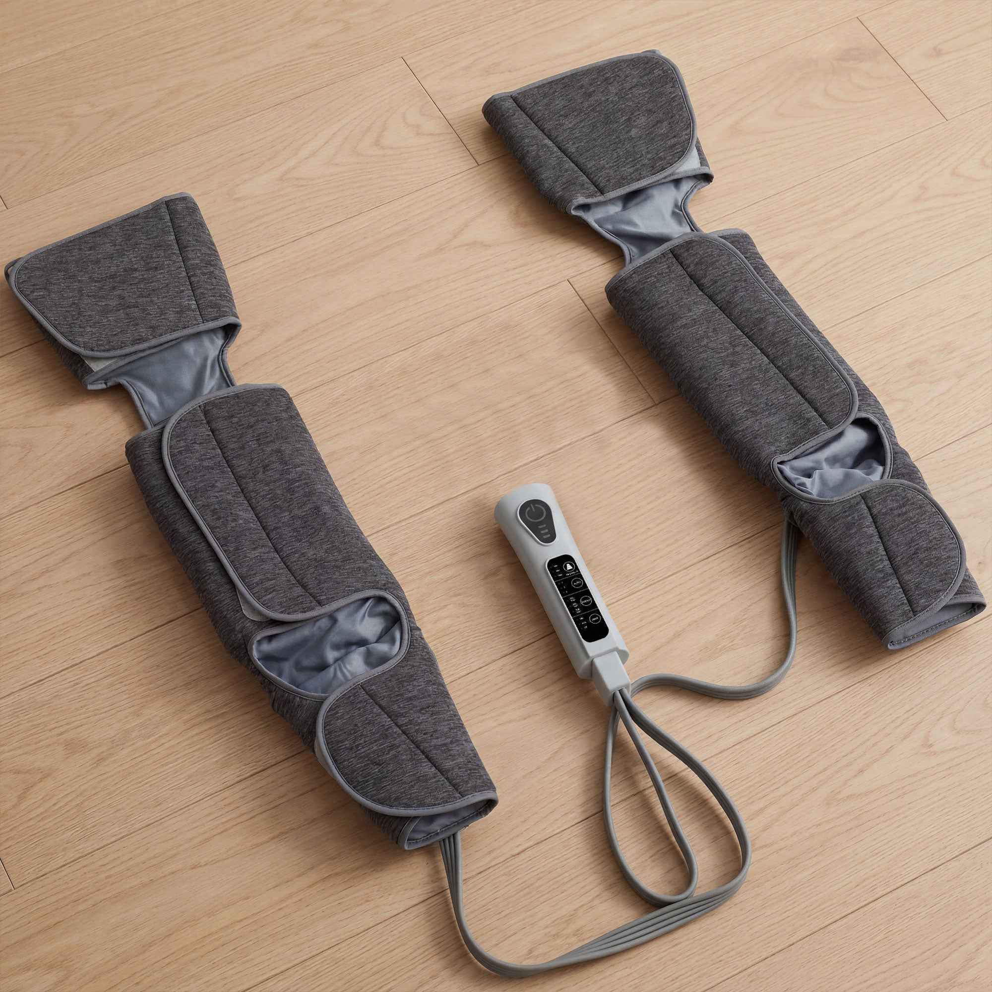 HOMCOM Air Compression Leg Massager with 3 Modes, 3 Intensities, 2 Heat Levels, 77x96x12 cm, Grey