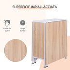 Homcom Multipurpose Table Folding Design With 4 Discartments 169 × 60 × 75cm - Borgè