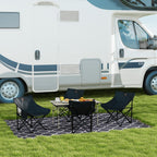 Foldable Reversible Outdoor Rug with Carry Bag, 182x274 cm Light Grey