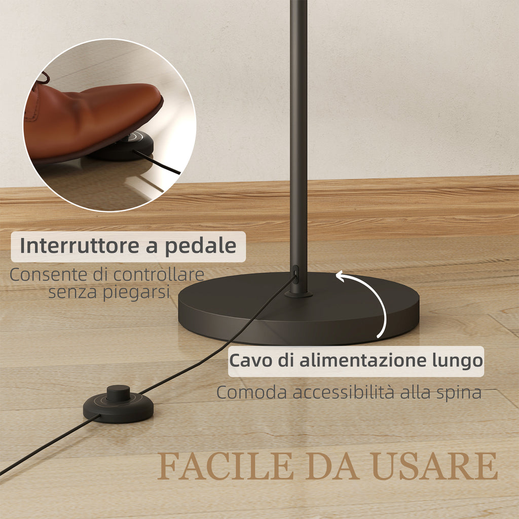 Adjustable LED Floor Lamp with Remote Control, 11 Temperatures and 11 Brightness, 1H Timer, Rotatable, Black