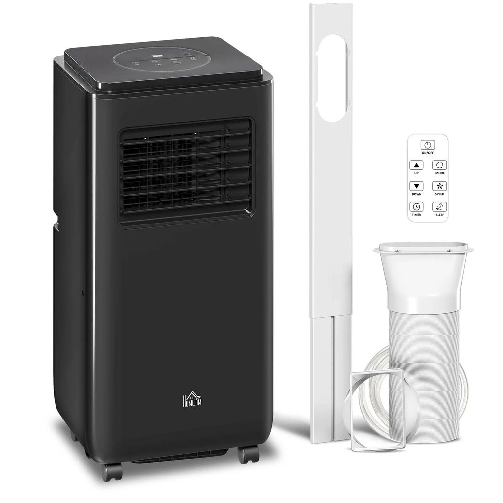 Portable Air Conditioner 950W with 5 Modes and 3 Speeds, in ABS Plastic and Steel, 33x28x70.4 cm, Black