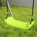 4 in 1 Children's Play Set with 2 Garden Swings, Basketball Hoop and Football Goal, 215x180x182 cm, Green and Grey