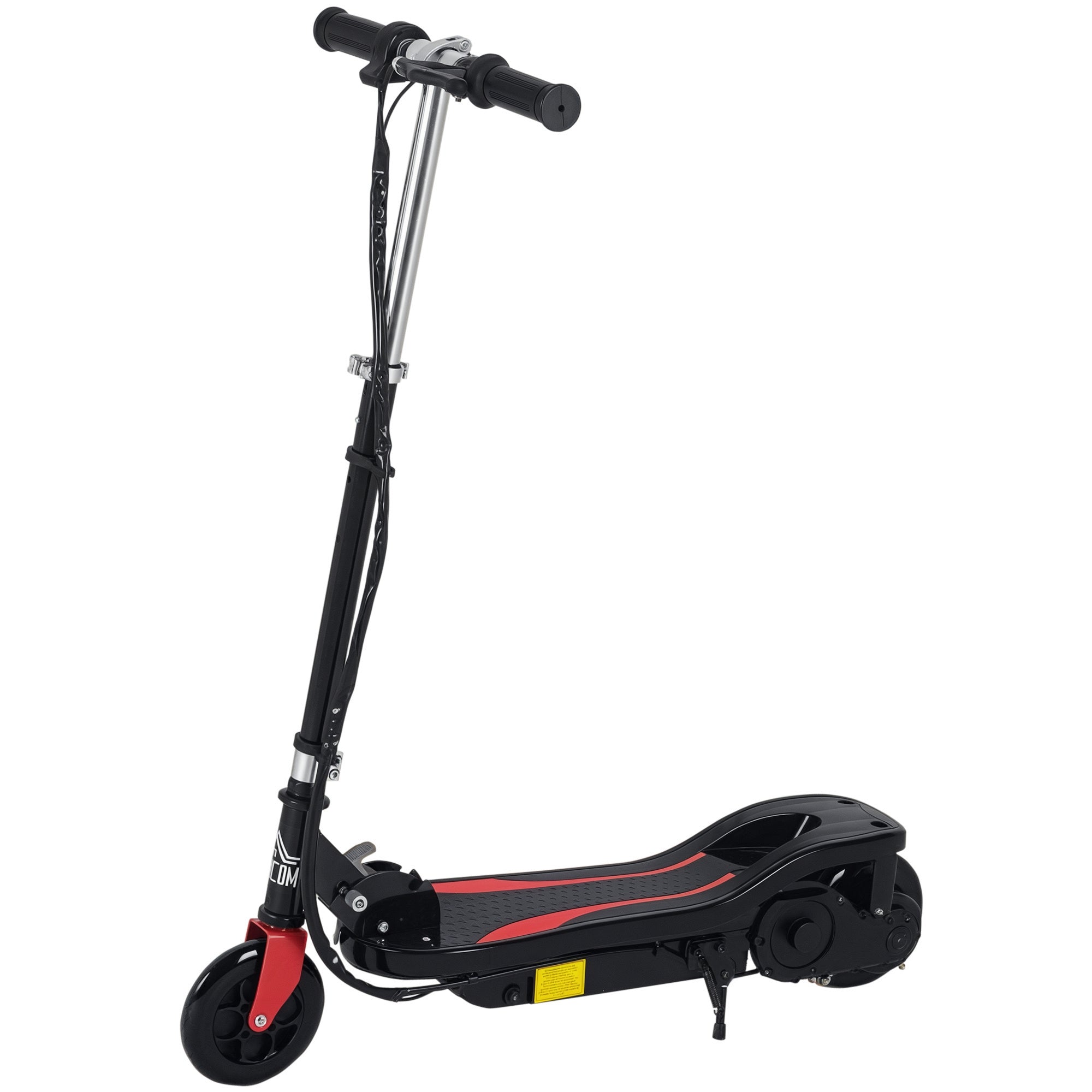 Folding Electric Scooter, Adjustable Height 82-93cm, with Brake, 12km/h Speed, Black