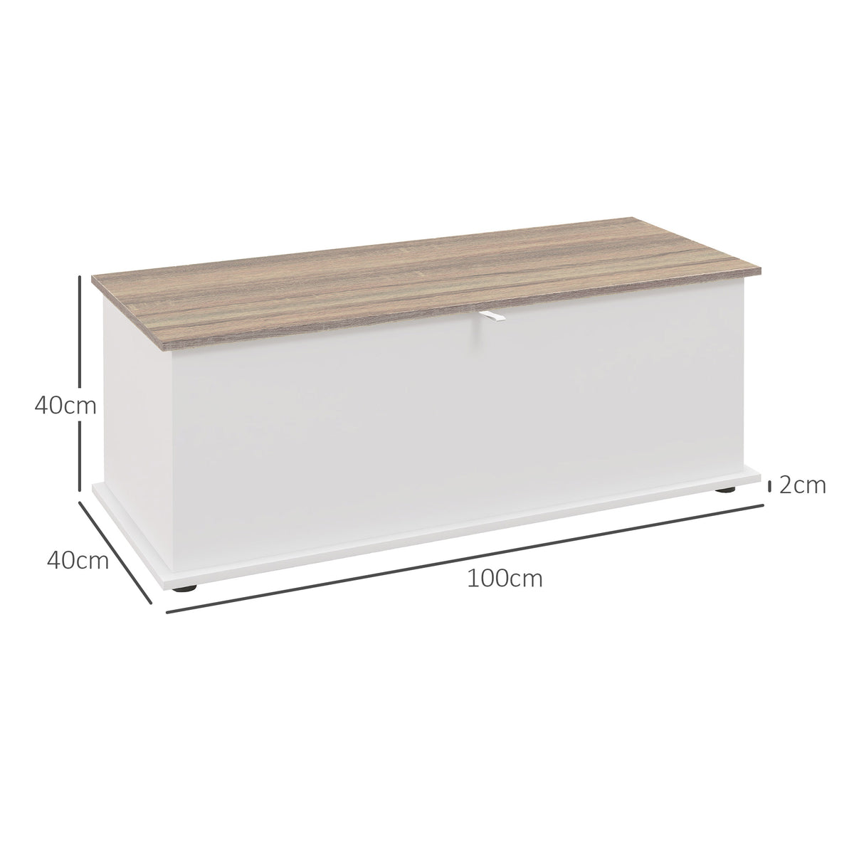 HOMCOM Multipurpose Wooden Storage Bench for Bedroom Entrance White 100x40x40cm